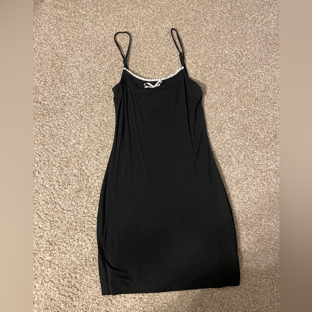 Black mini bodycon dress